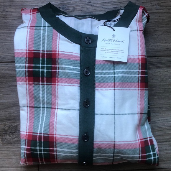 Hearth & Hand Magnolia LAST ONE Holiday Plaid (Union) Pajamas Adult Large NWT - Picture 2 of 6
